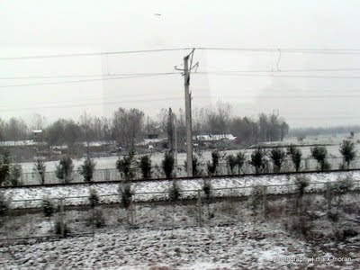 Side of the train tracks between Fuyang and Hefei