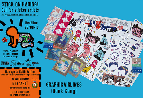 Stick On Haring! - Graphicairlines (Honk Kong)