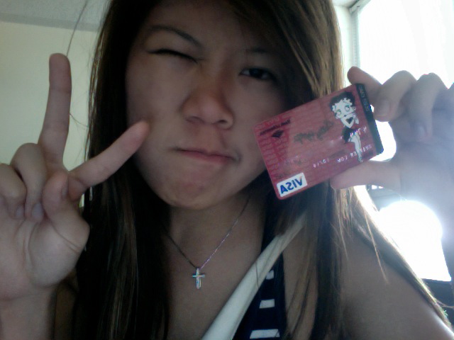 bank of america debit card. My new pretty debit card.