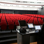 An empty auditorium awaits.