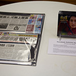 Press clippings and DVDs for sale.